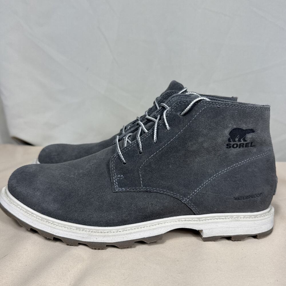 Sorel Black Suede Chukka Boots Waterproof Lace Up Madson II Men’s 9.5
